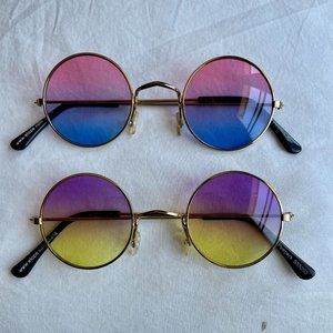 Gradient ombre hippie festival sunglasses